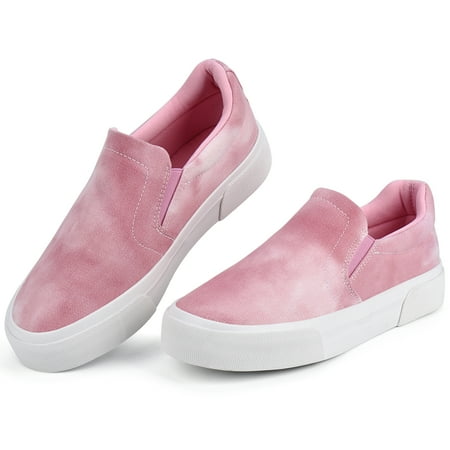 JENN ARDOR Slip On Canvas Shoes for Women Fashion Sneakers Walking Shoes Women Comfortable Loafers Flats Shoes