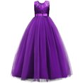 thumbnail image 3 of Vestido de niña sin mangas de malla, vestido de princesa de presentación, hermoso y de moda, 3 of 6