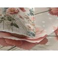 thumbnail image 3 of Ambesonne Floral Eucalyptus Quilted Coverlet 3 Pcs, Soft Efflorescent, King Size, Rose Warm Taupe Green, 3 of 4
