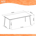 thumbnail image 4 of Amazonia Brighton 7-Piece Patio Rectangular Dining Table Set, Eucalyptus Wood, Ideal for Outdoors and Indoors, 4 of 6
