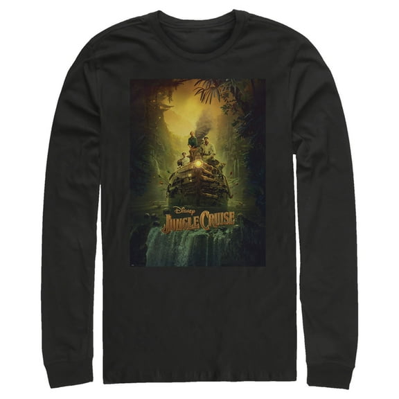 Men's Jungle Cruise Movie Poster  Long Sleeve Shirt Black Small