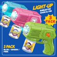 thumbnail image 3 of Paquete de 3 pistolas Bubble Guns Beria con solución de burbujas para niños mayores de 3 años, 3 of 8