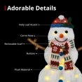 thumbnail image 4 of 2PCS 2D Outdoor Snowman Christmas Decorations, 24" 28"H Light Up Christmas Decor with 60 Warm White LED Lights, Lighted Holiday Displays for Yard Decor, Porch, Patio, Lawn, Home, Garden, 4 of 10