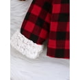 thumbnail image 5 of Toddler Button Jacket Casual Plaid Print Long Sleeve Cardigan Winter Coat Outwear, 5 of 7
