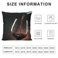thumbnail image 5 of Orinice Red Wine Graphic Decorative Throw Pillow Cover for Home Couch Living Room Bed Sofa - Aesthetic Decor, 1PC 24x24in, 5 of 5