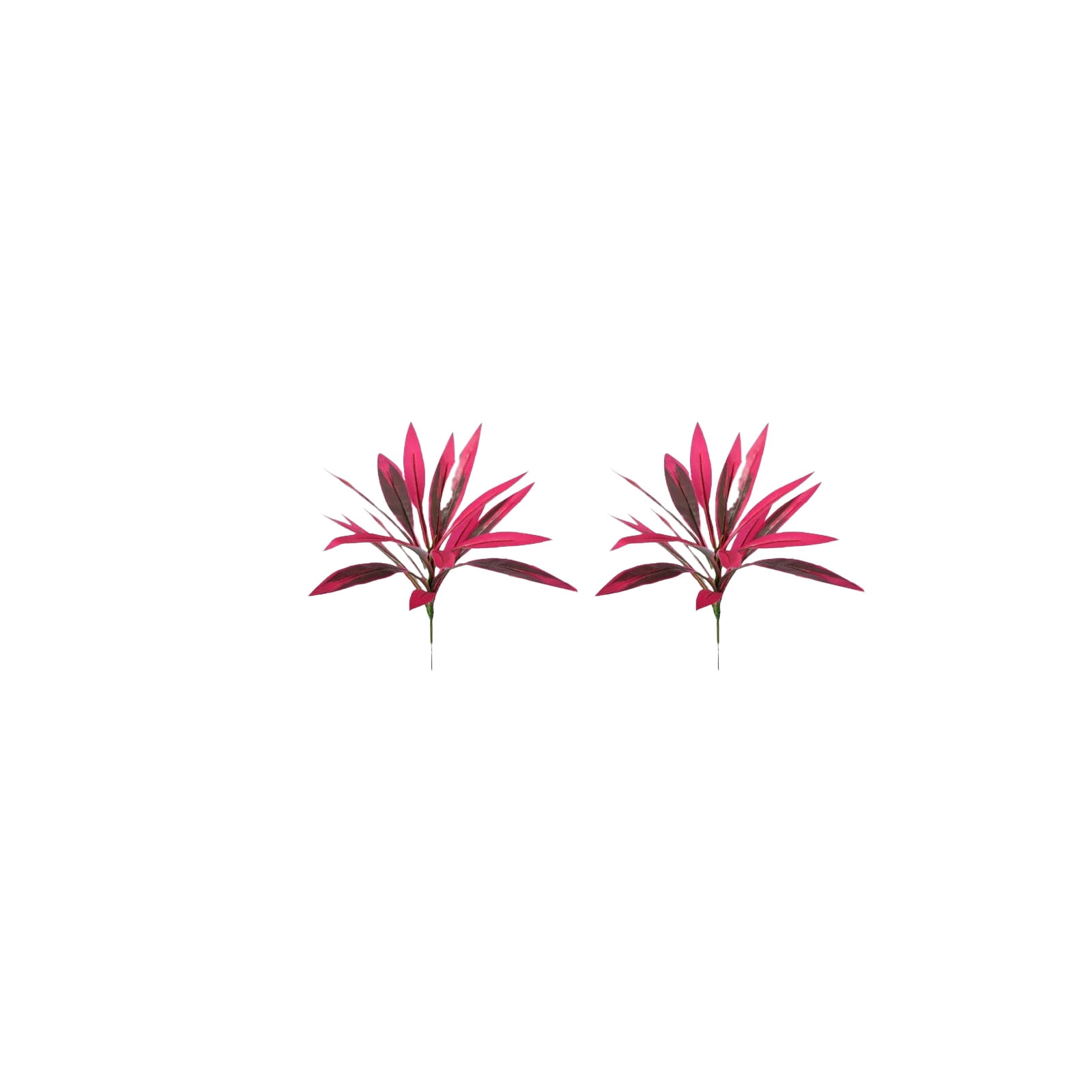 2Pcs Artificial Cordyline Fruticosa Logs Tropcial Plant 21.6in Fake Dracaena Tree for Indoor Outdoor Office Home Living Room Patio Greenery Porch Decor