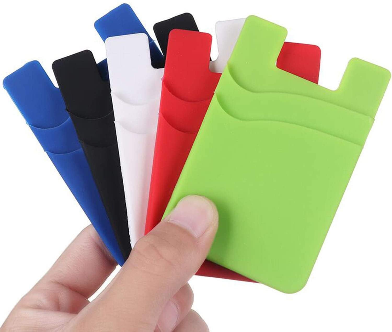 Silicone Card Holder for All Smartphones, Stick-on Pouch Wallet Sleeve  Pocket for ID Credit Cards - Walmart.com