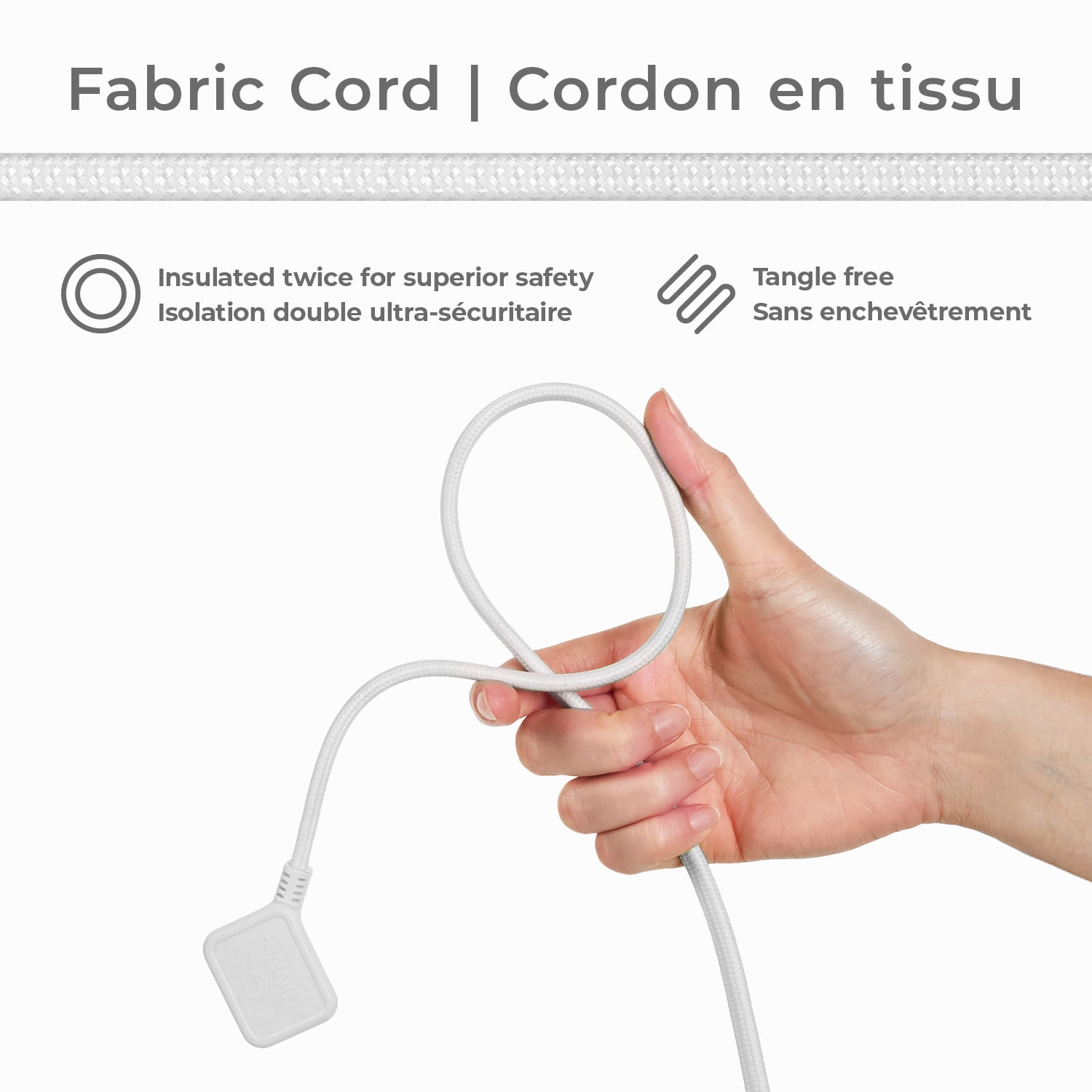 Chargeur porte-téléphone de bureau blanc à 3 prises avec 1 port USB-A et 2 ports USB-C de Globe Electric