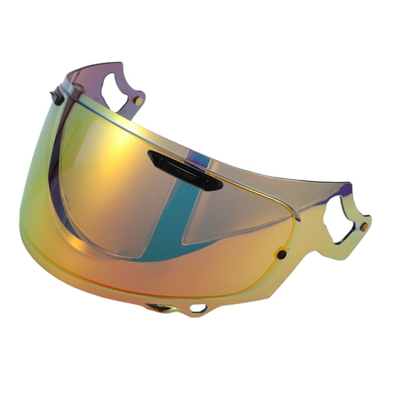 Unique Bargains Motorcycle Helmet Visor Shield - Motorcycle 3-Snap Helmet Visor - for RX-7X  Resin Gold Tone -1pc