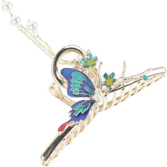ADDHAT Butterfly Hair Claw Clip Cute Hair Accessory Assorted Color Metal Easy to Use Comfortable Wearing 1Set