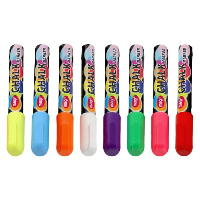 8 Color Liquid Chalk 23ML Water Soluble Chalk for Children's Erasable Marking Chalkboard Pen Fluorescent Pen