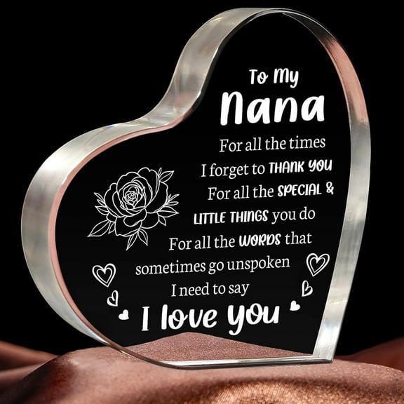 Dad Gifts from Son Daughter Heart Shaped Acrylic Plaque I Love You Dad Engraved Acrylic Block Father's Day Birthday Gift for Dad 3.9x3.9 Inch