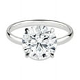 thumbnail image 3 of Cora Jewellery 2CT Cathedral Setting Round Moissanite Hidden Halo Engagement Ring For Women, 14K White Gold, 3 of 5
