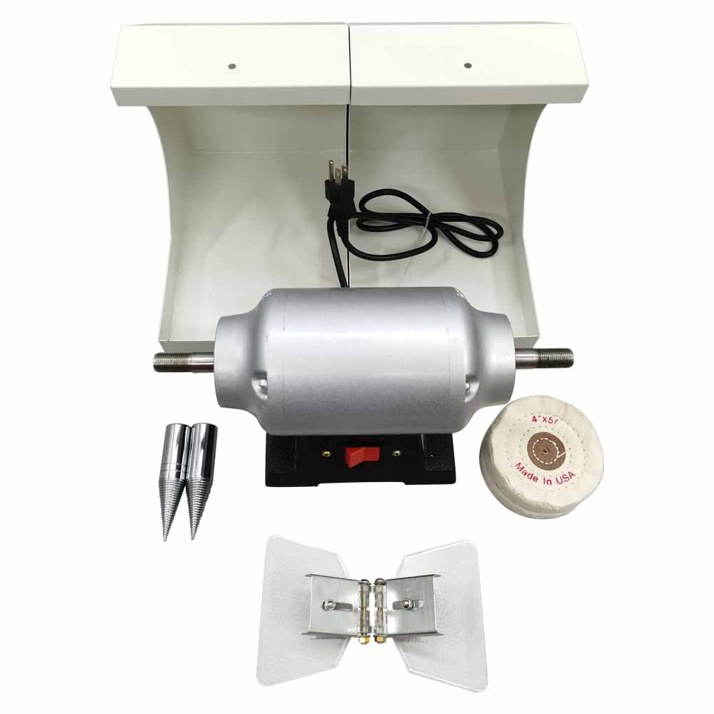INTSUPERMAI Dental Lab Polishing Machine Lathe Bench Buffing Grinder Jewelry Polisher