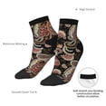 thumbnail image 6 of Rateoe Paisley6 Pattern Quarter Crew Socks,Toe Seamed Ankle Socks,Cotton Cushioned Breathable Athletic Crew Sports Socks, 6 of 7