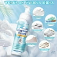 thumbnail image 6 of Qaailabf White Shoe Cleaner Kit | Foam Sneakers Cleaner 100ml | Includes Brush, Towel, Sponge | Removes Stains, Grime & Dirt | Versatile for Leather, Canvas, Rubber | Gentle Active Enzyme Formula, 6 of 10