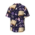 thumbnail image 2 of Wukai Lavender Flowers Men's Casual Short-Sleeve Button Down Shirt - Lightweight Summer Dress Shirt for Daily Wear-Small, 2 of 7