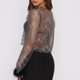 thumbnail image 4 of Camiseta elegante para mujer Estilo Y2K Diamante de imitación Cuello redondo Manga larga Traje de calle FLhrweasw Para estrenar, 4 of 9