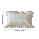 thumbnail image 3 of Funda de Almohada de Algodón, Funda de Almohada Suave con Estampado de Lazo, Funda Decorativa con Borde de Volantes, 48 x 74 cm para Ropa de Cama del Hogar, 3 of 6
