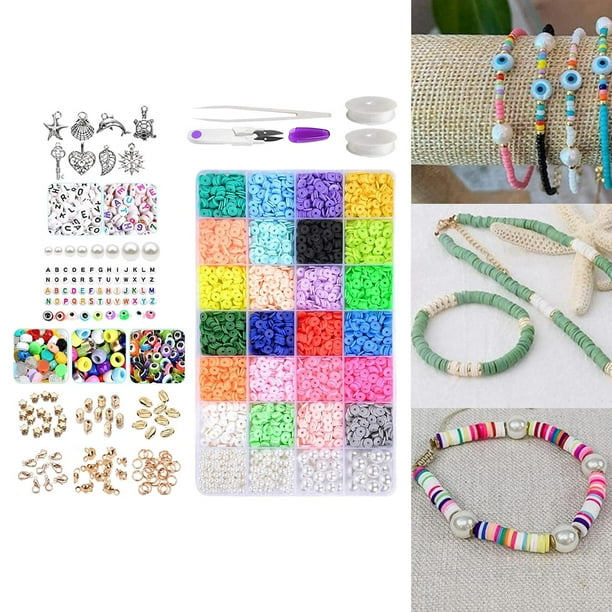 Polymer Clay Beads Elastic String Letter Beads Craft Supplies