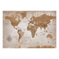 thumbnail image 2 of Tiptophomedecor Peel and Stick World Map  Wallpaper Wall Mural - Brown World Map - Removable Wall Decals, 2 of 3
