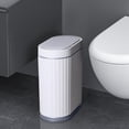 thumbnail image 1 of Bote de basura ELPHECO con sensor de movimiento para baño, 9 L/2.4 galones, gris, 1 of 7