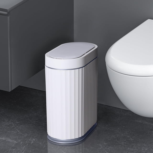 Bote de basura ELPHECO con sensor de movimiento para baño, 9 L/2.4 galones, gris