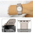 thumbnail image 3 of For Apple Watch Band 49mm 46mm 42mm 45mm 41mm 44mm 40mm 38mm, iWatch Bands Magnetic Metal Strap Women Men Stainless Steel Bracelet Wristband for Apple Watch Ultra/2 Band Series 10 9 8 7 SE 6 5 4 3 2, 3 of 9