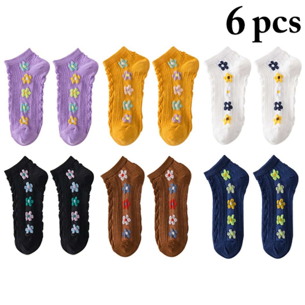 4 Pairs Women Summer Thin Cotton Short Socks main image 0