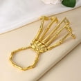 thumbnail image 5 of Halloween Bracelet, Halloween Skull Skeleton Hand Bracelet with Metal Bangle Hand Skull Bracelet Bracelet Fin Skeleton, 5 of 9