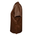 thumbnail image 6 of Endives Womens Satin T-shirt V Neck Short Sleeve T Shirt Elegant Blouse Womens Top Summer Outfits Brown, 6 of 7