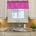 thumbnail image 3 of Coolnut Pink Glitter Texture Valance Curtains for Kitchen or Bathroom, 54x18in Valances Window Treatment Rod Pocket Drape Light Filtering Living Room Bedroom Decor, 3 of 6