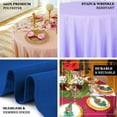 thumbnail image 3 of Efavormart 90" Purple 200 GSM Seamless Premium Polyester Round Tablecloth, 3 of 11