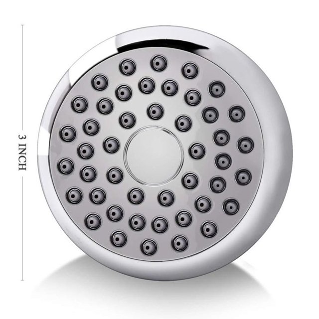 JJKBVCLO High Pressure Shower Head 3 Inches Clog Leak Fixed Showerhead With Adjustable Swivel Brass Joint