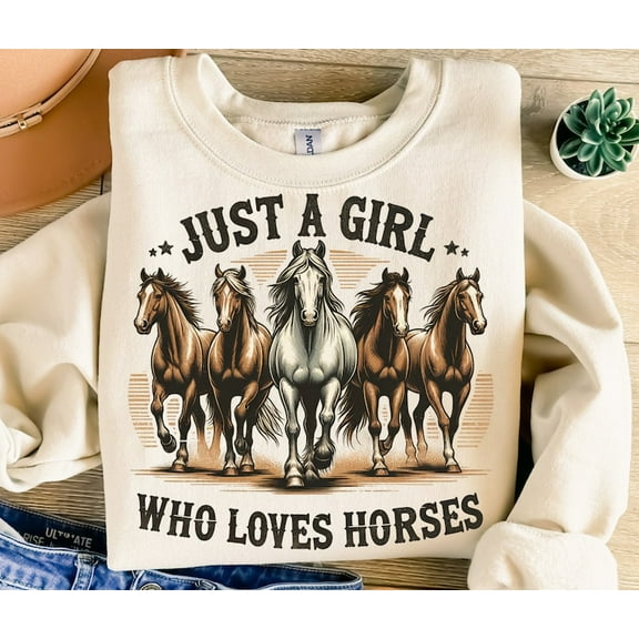Just A Girl Who Loves Horses T-shirt, Horse Shirt, Retro T-shirt, Western TH200574