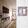 thumbnail image 5 of Yayeee Rocker Switch Wall Plate 2-Gang 4.7"x4.6" Home Decorative Outlet Cover, Blue Colorful Circles, 5 of 6