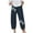 Navy, variant on HUPOM Womens Wide Leg Pants Casual Cargo Pants Trousers High Waist Rise Long Straight-Leg Navy M