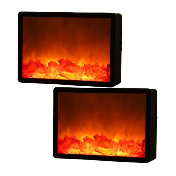2x Luz LED para chimenea, lámpara de llama, luz de fuego, linterna para interiores y exteriores, iluminación para el hogar, decoración navide Zulema Lámpara de chimenea