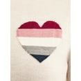 thumbnail image 5 of EV1 from Ellen DeGeneres Ombre Heart Crew Neck Sweater Women's, 5 of 8