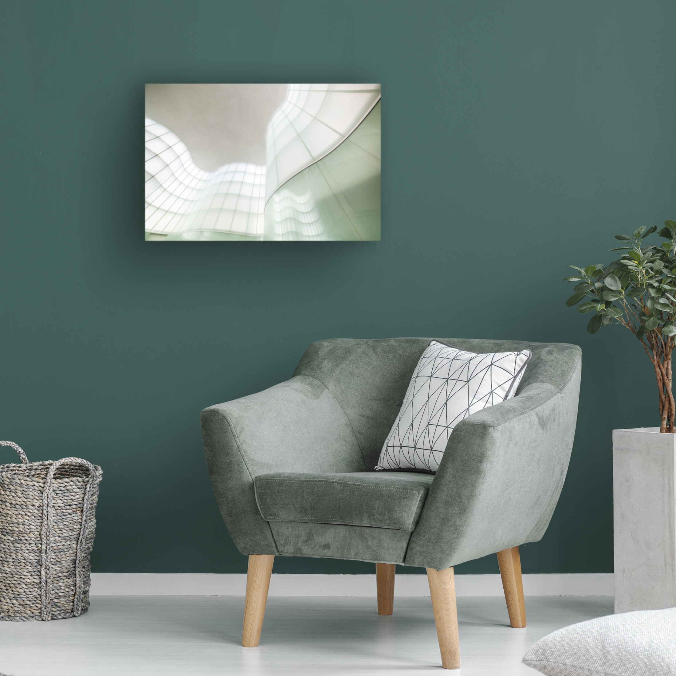 Canvas Wall Art - Marco Tagliarino 'Lights And Waves' Wall Art for Living Room, Bedroom, or Office D?cor by Trademark Fine Art - 47 x 30 Inches