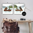 thumbnail image 4 of Stupell Industries Woodland Animals on Canoes Animals & Insects Painting White Framed Art Print Wall Art, 24 x 24, Set of 2, 4 of 10
