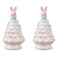 thumbnail image 1 of 2X Easter Bunny Tree Decorations,Light Up Easter Bunny Tree with Colorful Lamp Beads, Operated Artificial B,2 x Easter Bunny Tree Decoration,White, 1 of 2