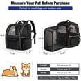 thumbnail image 2 of Large Cat Backpack Carrier Expandable Pet Carrier Backpack for Small Dogs Medium Cats Fit Up to 18 Lbs, Dog Backpack Carrier, Foldable Puppy Backpack Carrier for Travel, Hiking,Grey, 2 of 8