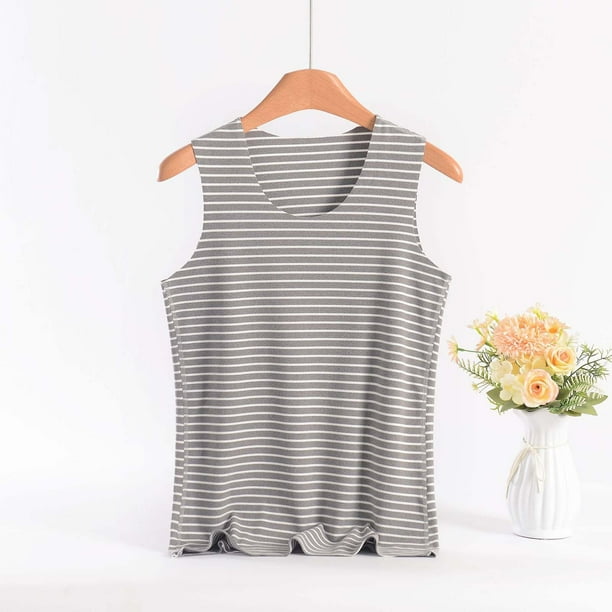 Ropa interior térmica Tops de moda para mujer de invierno sin mangas de cuello redondo cómodas camisetas sin mangas lisas regulares blusa de poliéster para mujer