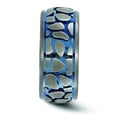 thumbnail image 3 of Edward Mirell Titanium Blue Anodized Brushed 10mm Band, 3 of 7