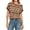 a-13Khaki5, variant on Womens Off The Shoulder Short Sleeve Knit Top With Striped Pattern Relaxed Fit Soft Lightweight For Casual Daily Wear Outings Stylish Top