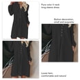 thumbnail image 3 of Vestido Con Cuello En V, Botón De Manga Larga, Color Puro, Cómodo Para Club Para Citas ANGGREK Otros, 3 of 4