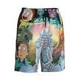 thumbnail image 4 of Rick And Morty Mens Swim Trunks Quick Dry Board Shorts With Mesh Lining, Beach Shorts Swimwear Bathing Suits, 4 of 7