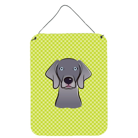 Checkerboard Design with Dog Wall or Door Hanging Prints