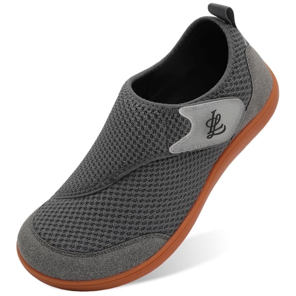 Barerun Men Diabetic Shoes Wide Width Adjustable Indoor Outdoor Rubber Sole Anti-slip Barefoot Walking Shoes